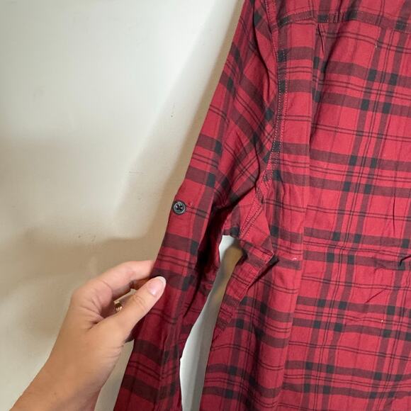 Alesbury Men's Red Plaid Shirt Size Large NWT Long Sleeve Button Up Cotton - Picture 7 of 10